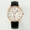 Rendez-Vous 34mm RG/LE White/Num Dial on Black Leather Strap 