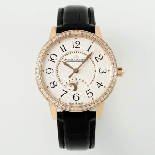 Rendez-Vous 34mm RG/LE White/Num Dial on Black Leather Strap