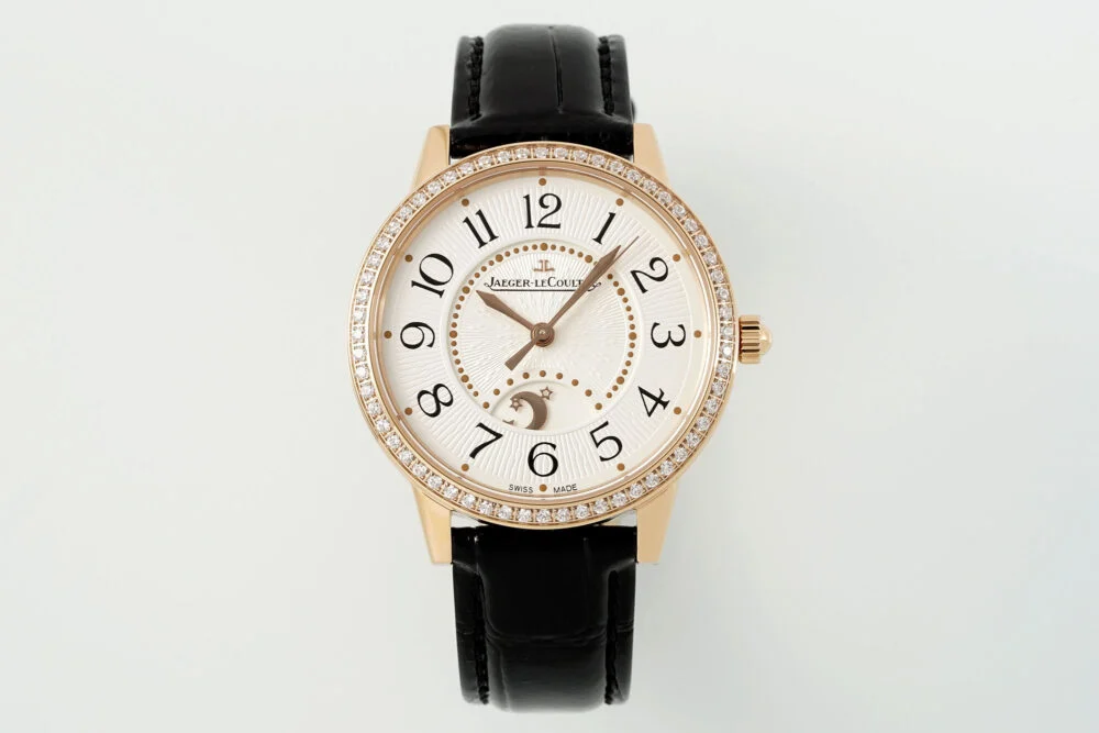 Rendez-Vous 34mm RG/LE White/Num Dial on Black Leather Strap 