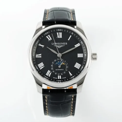 Longines – Master Moonphase SS/LE Blk/Rmn