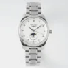 Longines – Master Moonphase SS/SS White/Diam Dial 