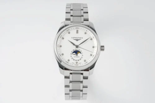 Longines – Master Moonphase SS/SS White/Diam Dial 