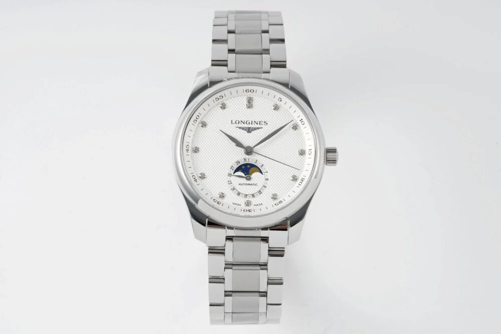 Longines – Master Moonphase SS/SS White/Diam Dial 