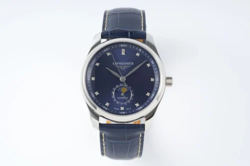 Longines – Master Moonphase SS/LE Blue/Diam Dial 