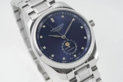 Longines – Master Moonphase SS/SS Blue/Diamond Dial  - Image 4