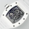 RM055 APSF White Cer/RU Skeleton Dial On White Rubber Strap  - Image 6