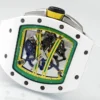 RM61-01 APSF White Ceramic/RU Skeleton Dial on White Rubber Strap  - Image 2