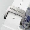 RM61-01 APSF White Ceramic/RU Skeleton Dial on White Rubber Strap  - Image 5