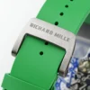 RM61-01 APSF Black Ceramic/RU Skeleton Dial on Green Rubber Strap - Image 6