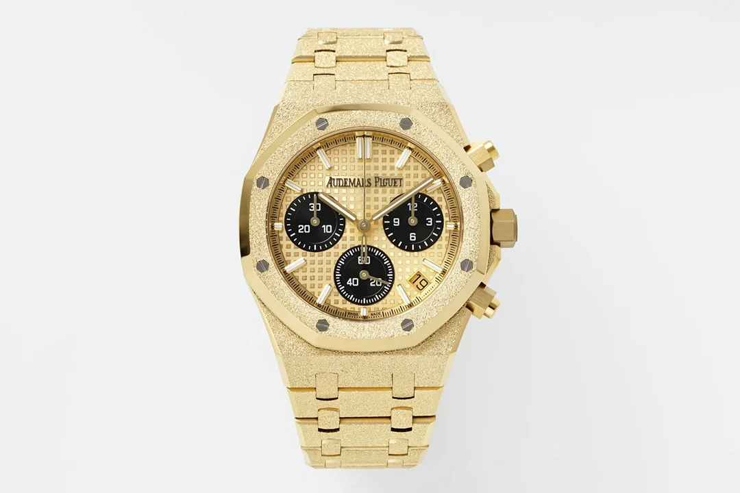 Royal Oak Chrono 26240BA Frosted 41mm YG/YG Gold/Blk Dial 