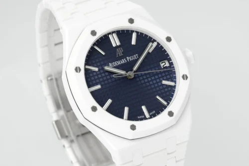 Royal Oak 41mm 15500 White Ceramic/Cer Blue Dial - Image 2