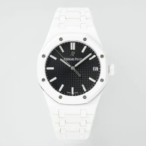 Royal Oak 41mm 15500 White Ceramic/Cer Black Dial