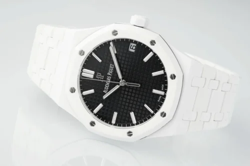Royal Oak 41mm 15500 White Ceramic/Cer Black Dial - Image 5