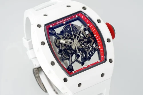 Richard Mille RM055 APSF Red Cer/RU Skeleton Dial On White Rubber Strap - Image 3