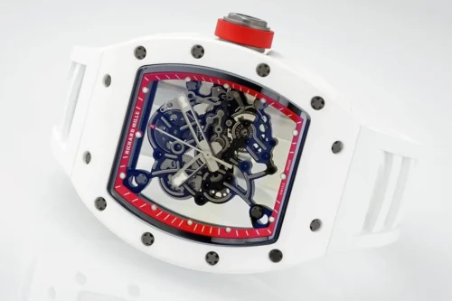 Richard Mille RM055 APSF Red Cer/RU Skeleton Dial On White Rubber Strap - Image 4