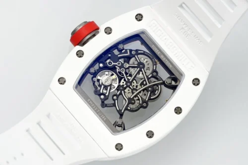 Richard Mille RM055 APSF Red Cer/RU Skeleton Dial On White Rubber Strap - Image 5