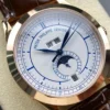 Patek Philippe Annual Calendar Rose Gold; Silvered Dial; Croc Band Super Clone