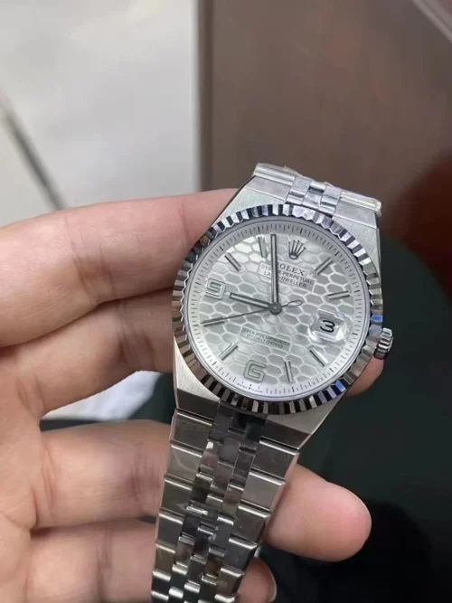 Rolex Land-Dweller 127334 White Honeycomb Super Clone - Image 6