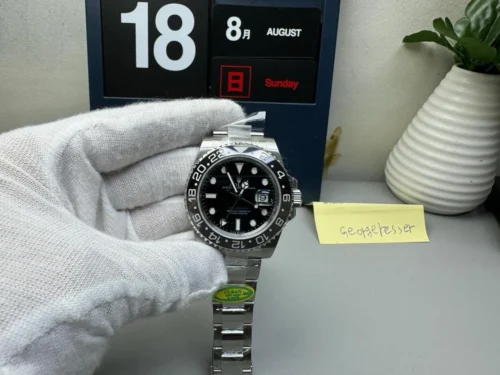 Rolex GMT-Master II Black Grey Bezel Oyster Bracelet "Bruce Wayne" 126710GRNR Super Clone - Image 6