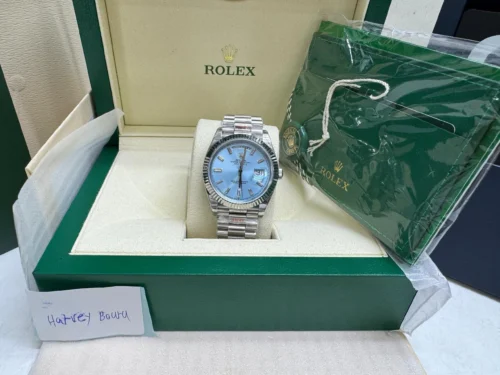 Rolex Day-Date 128236 Dial Ice Blue Weight 175gram QF Factory 40mm Super Clone - Image 11