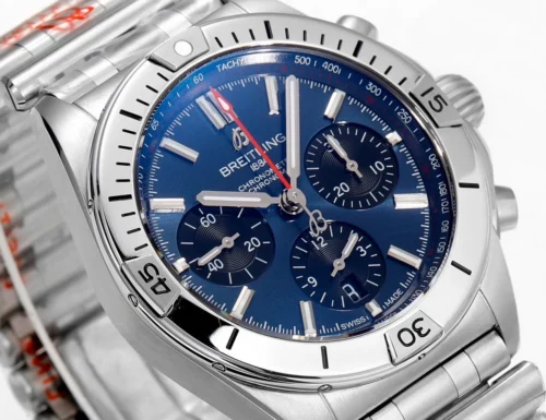 Breitling Chronomat B01 42mm 1:1 Best Edition Blue Dial on SS Bracelet A7750 Super Clone - Image 2