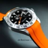 Explorer II 42mm 226570 Clean Black Dial on Oysterflex Rubber Strap 