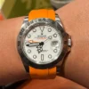 Explorer II 42mm 226570 Clean White Dial on Oysterflex Rubber Strap 