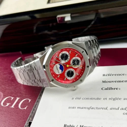 Audemars Piguet Royal Oak Chronograph 26574ST Red Dial - Image 4