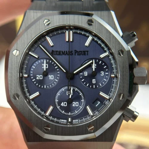 Royal Oak Chronograph 26240 41mm Black Ceramic Charcoal Blue Dial - Image 8
