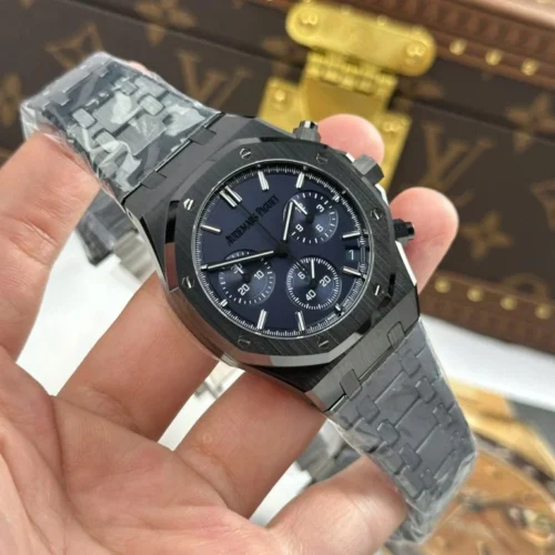 Royal Oak Chronograph 26240 41mm Black Ceramic Charcoal Blue Dial - Image 6