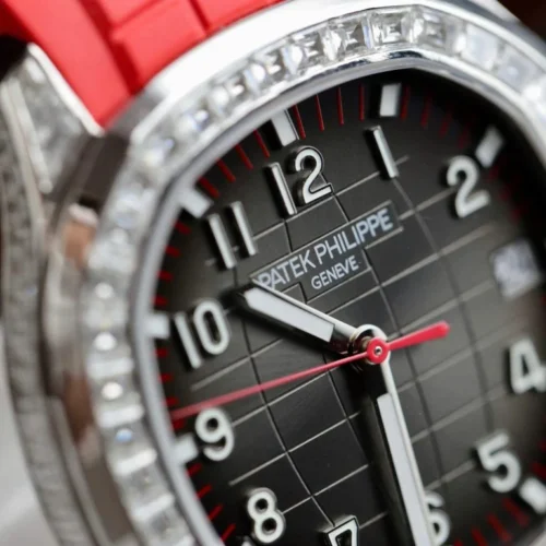 Patek Philippe Aquanaut 5167 Red Moissanite Diamonds Baguette 40mm - Image 6