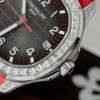 Patek Philippe Aquanaut 5167 Red Moissanite Diamonds Baguette 40mm - Image 5