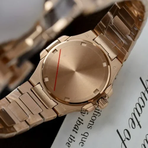 Patek Philippe Nautilus 7010R Imitation Watch Purple Pink Dial Metal Wire Bracelet GR Factory 32mm - Image 8