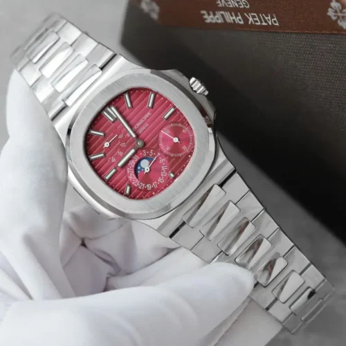 Patek Philippe Nautilus 5712 Cherry Dial Metal Strap GR Factory 40mm