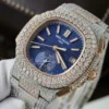 Patek Philippe Nautilus 5980 18K Gold Wrapped + Diamonds Moissanite Custom 40.5mm - Image 3