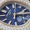 Patek Philippe Nautilus 5980 18K Gold Wrapped + Diamonds Moissanite Custom 40.5mm - Image 4
