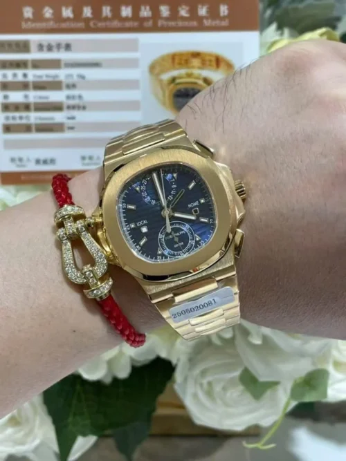 Patek Philippe Nautilus 5990 Rose Gold Blue Dial 40.5mm - Image 2
