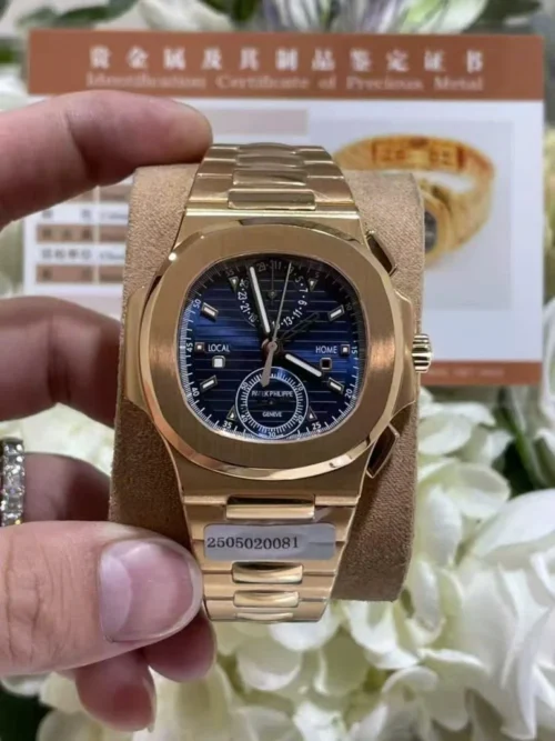 Patek Philippe Nautilus 5990 Rose Gold Blue Dial 40.5mm