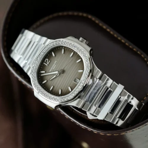 Patek Philippe Nautilus 7118 Gray Dial Custom Diamonds Moissanite 3K Factory 35.2mm - Image 3