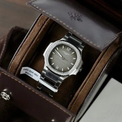 Patek Philippe Nautilus 7118 Gray Dial Custom Diamonds Moissanite 3K Factory 35.2mm