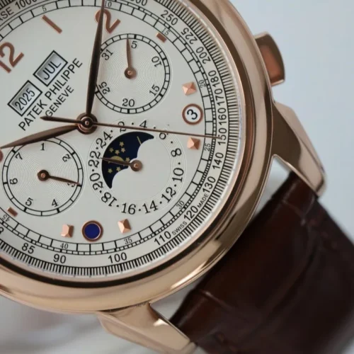 Patek Philippe Perpetual Calendar 5270 White Dial Leather Strap 41mm - Image 2