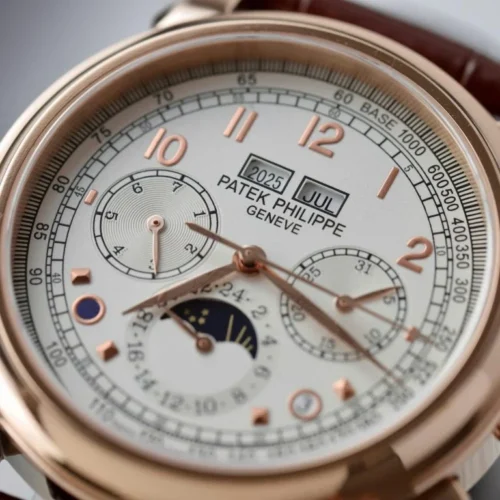 Patek Philippe Perpetual Calendar 5270 White Dial Leather Strap 41mm - Image 5