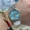 Rolex Land-Dweller 127286TBR 40mm Replica 18K Gold Wrapped & Moissanite Baguette Diamonds - Image 3