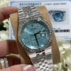 Rolex Land-Dweller 127286TBR 40mm Replica 18K Gold Wrapped & Moissanite Baguette Diamonds - Image 4