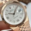 Land-Dweller 127335 40mm Rose Gold Replica White/Honeycomb Dial - Image 6