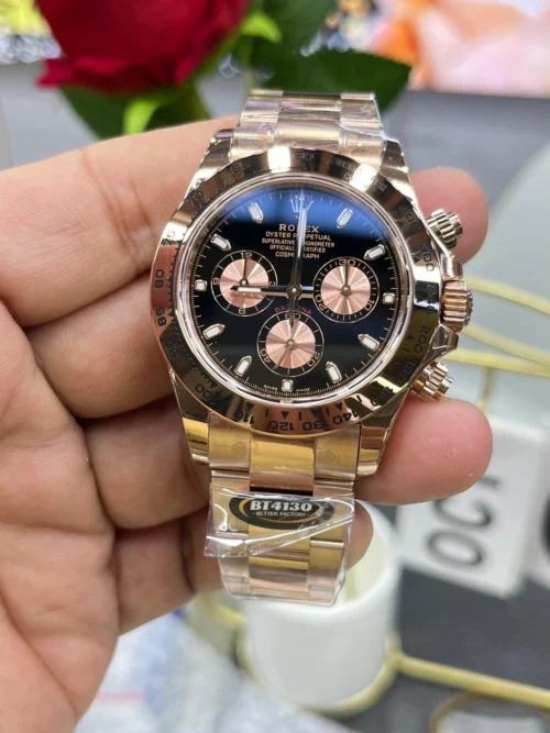 Rolex 126505 Cosmograph Daytona 18K Rose Gold with Black Dial - Image 3