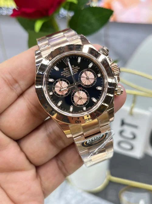 Rolex 126505 Cosmograph Daytona 18K Rose Gold with Black Dial - Image 4