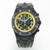 Royal Oak Offshore Bumble Bee Forged Carbon 1:1 JF Best Edition on Leather Strap