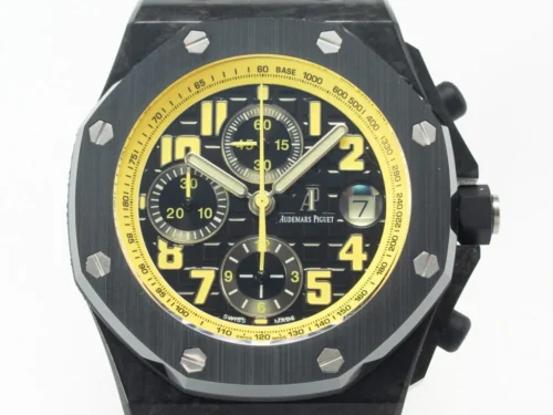 Royal Oak Offshore Bumble Bee Forged Carbon 1:1 JF Best Edition on Leather Strap - Image 6