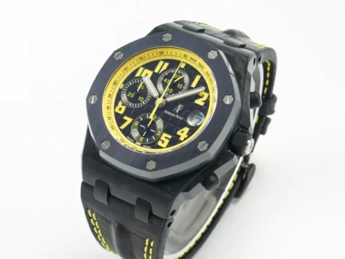 Royal Oak Offshore Bumble Bee Forged Carbon 1:1 JF Best Edition on Leather Strap - Image 2